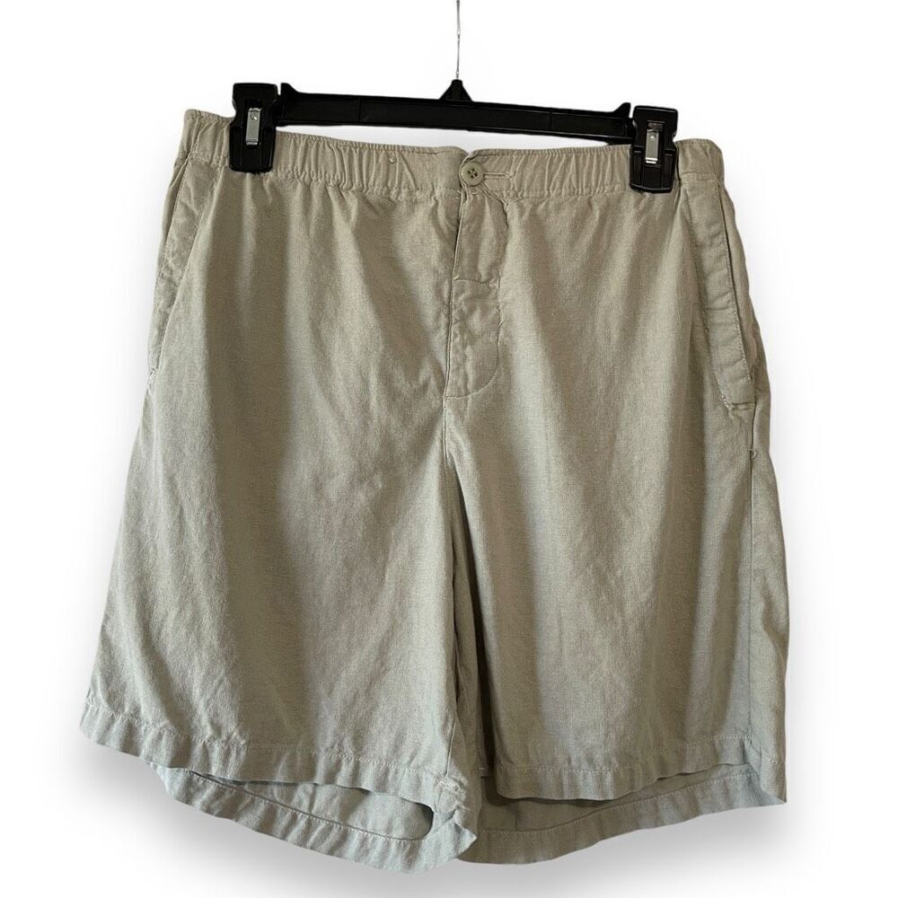 Zara‎ Transferring The Extraordinary Linen Bermuda Shorts Sage Green Small